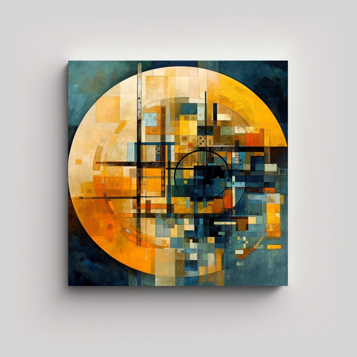 GENERICO - Cuadro Abstracto Colorido Para Cocina En Bastidor 60x60 Cm