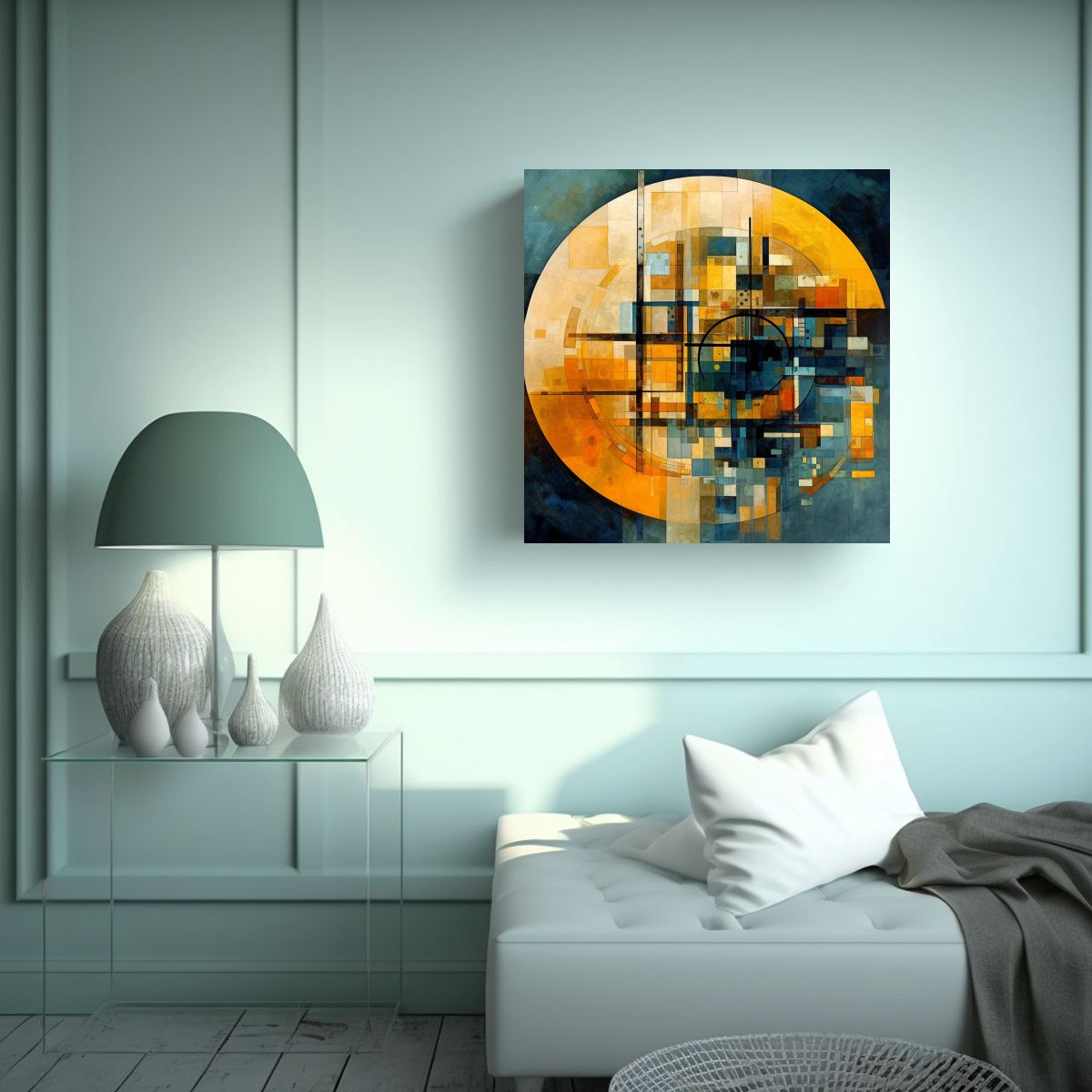 GENERICO - Cuadro Abstracto Colorido Para Cocina En Bastidor 60x60 Cm