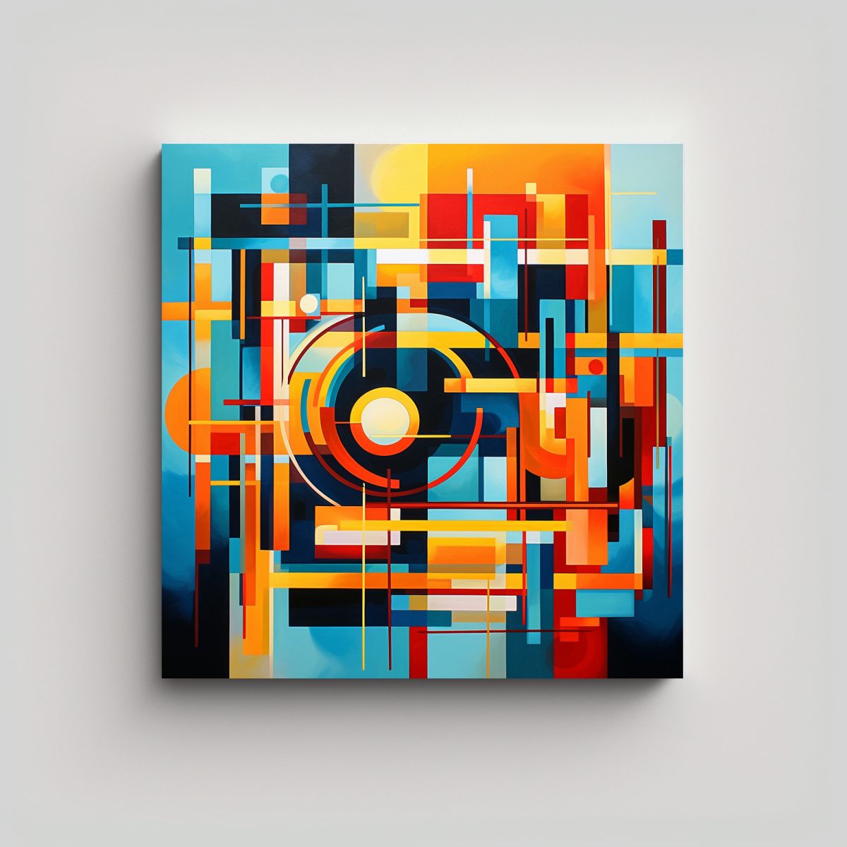 GENERICO - Cuadro Decorativo Geométrico Energético Con 90x90 Cm