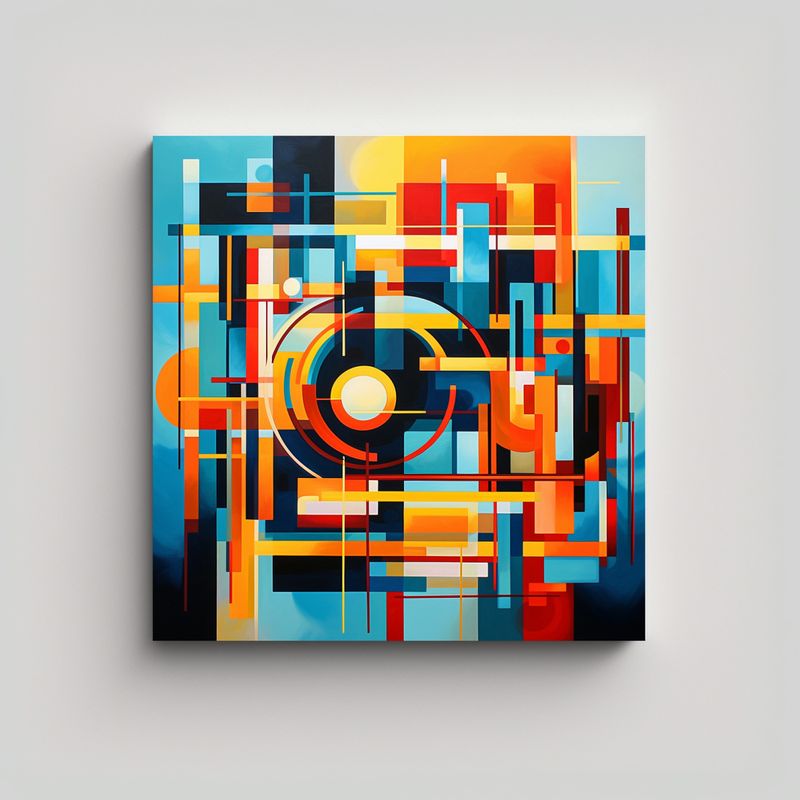 GENERICO - Cuadro Decorativo Geométrico Energético Con 50x50 Cm