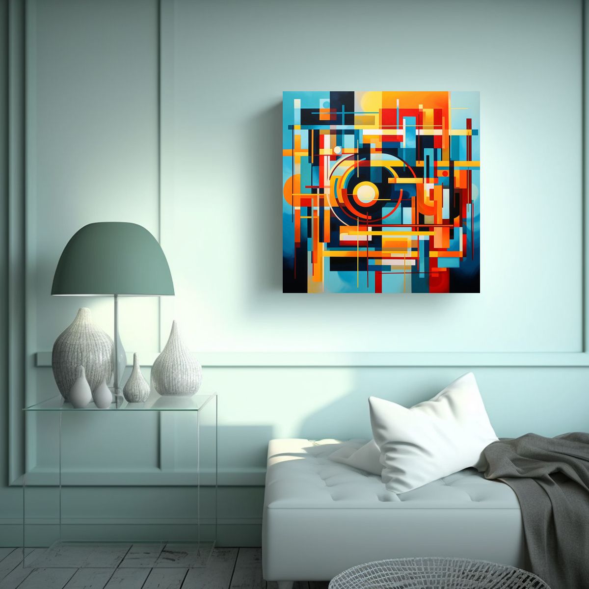 GENERICO - Cuadro Decorativo Geométrico Energético Con 50x50 Cm