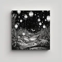 GENERICO - Tela En Bastidor Espectacular Vida De 50x50 Cm