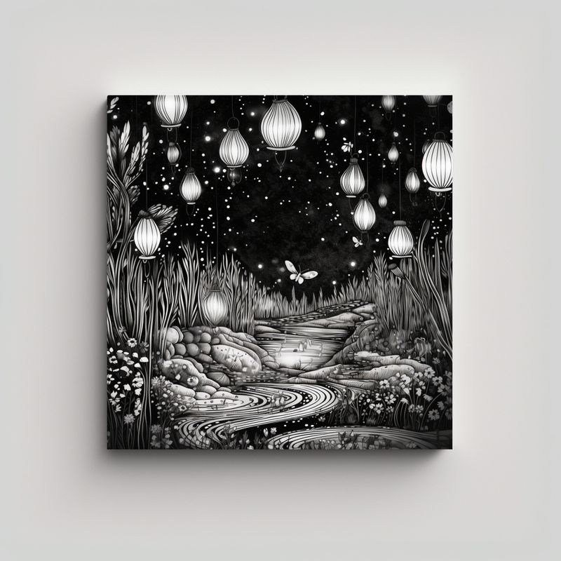 GENERICO - Tela En Bastidor Espectacular Vida De 80x80 Cm