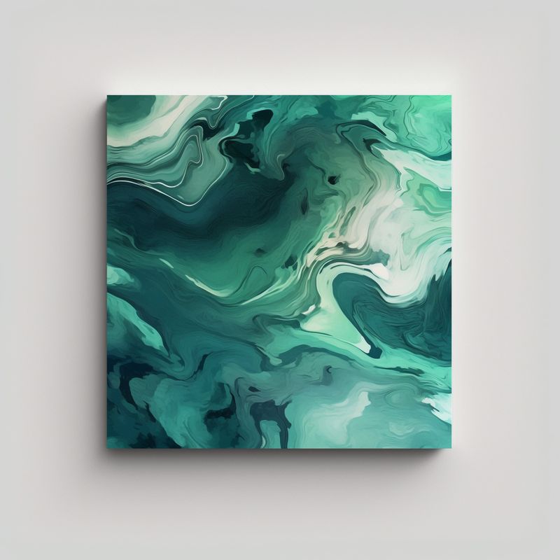 GENERICO - Tela En Bastidor Cuadrado Poder Pintura Abstracta 90x90 Cm