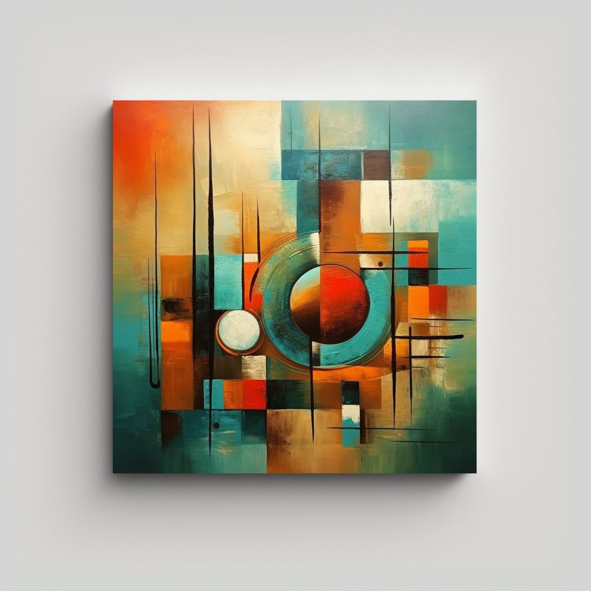 GENERICO - Cuadro De Tela Inspirador De Temática Abstracta 80x80 Cm