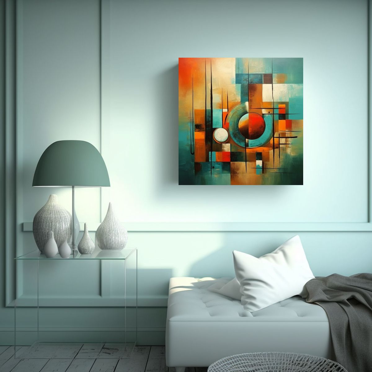 GENERICO - Cuadro De Tela Inspirador De Temática Abstracta 80x80 Cm