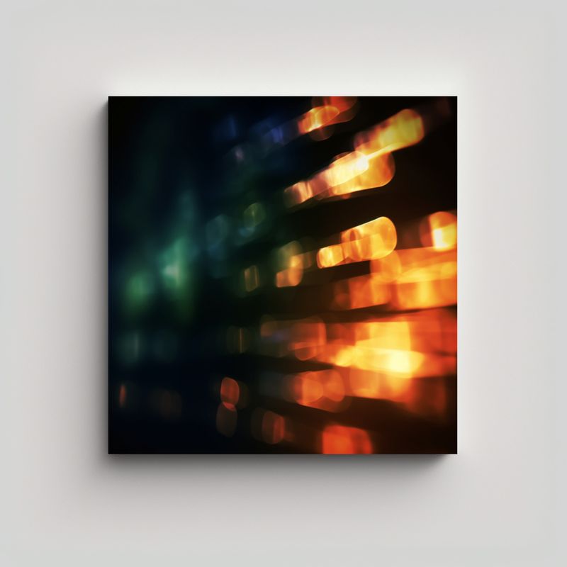 GENERICO - Cuadro Abstracto Lienzo De Tela Alegría Colores 90x90 Cm