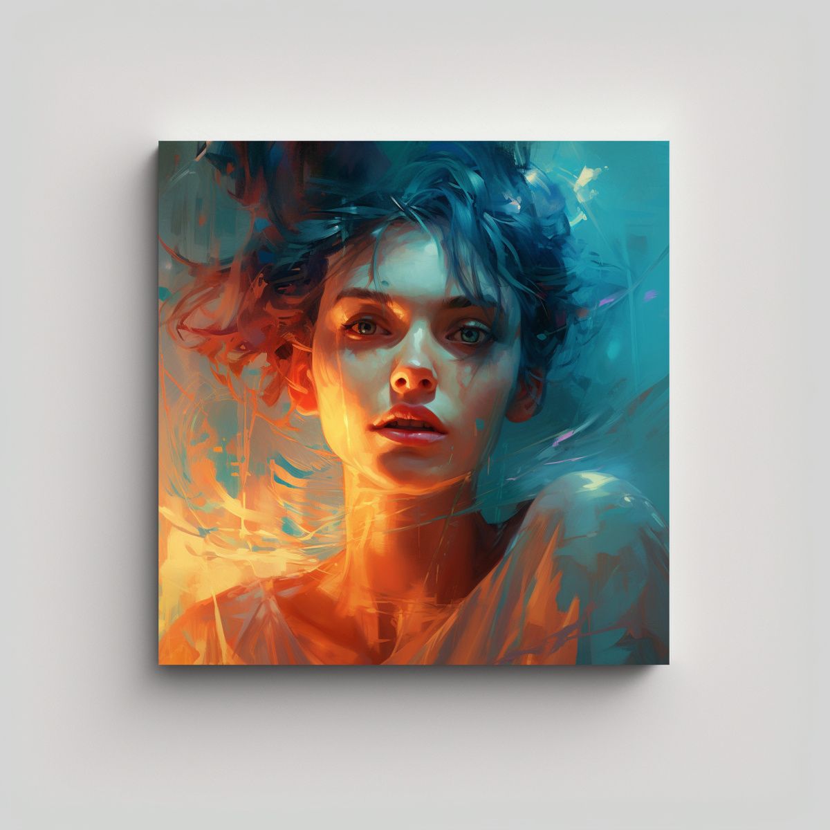 GENERICO - Pinturas Decorativas Lienzo Finas Líneas 90x90 Cm