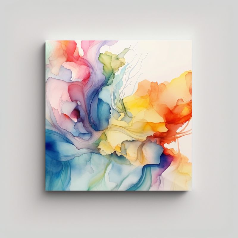 GENERICO - Pinturas Decorativas Con Salpicaduras Acuarela En 60x60 Cm