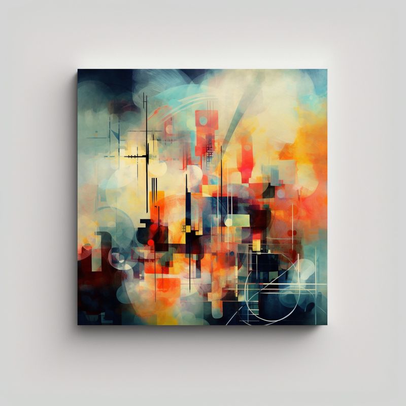 GENERICO - Pinturas Decorativas En Bastidor: Sentirse Mejor 90x90 Cm