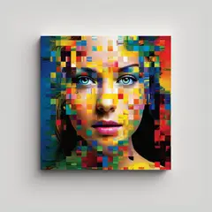 GENERICO - Cuadro Composición Exuberantes De Una Cara De 90x90 Cm