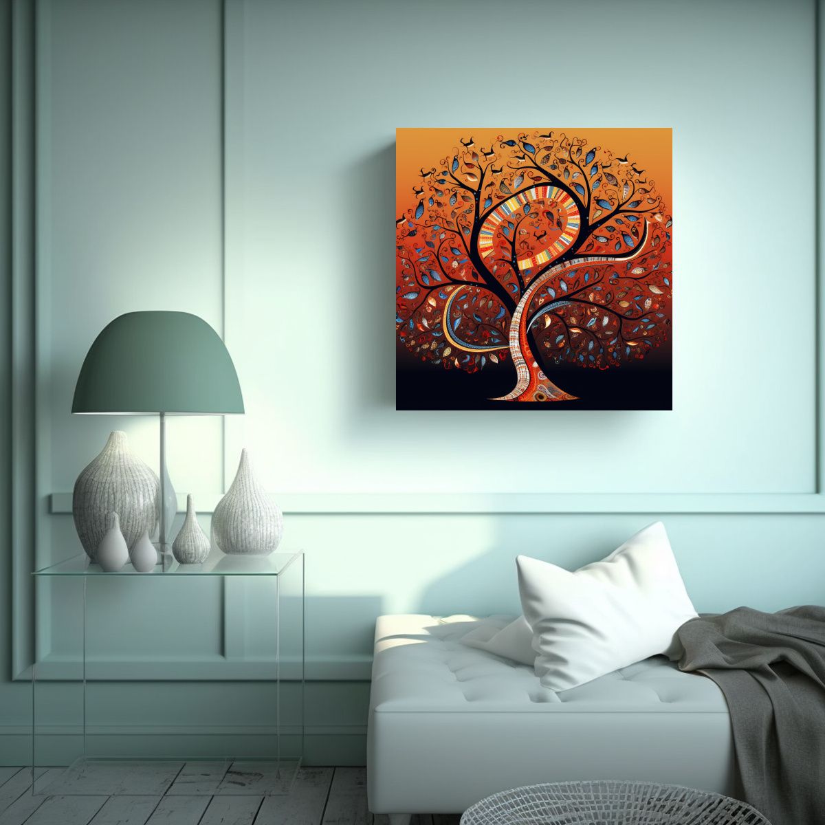 GENERICO - Pinturas De Arte De Pared: Concepto Del árbol 90x90 Cm