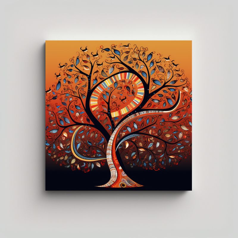 GENERICO - Pinturas De Arte De Pared: Concepto Del árbol 60x60 Cm