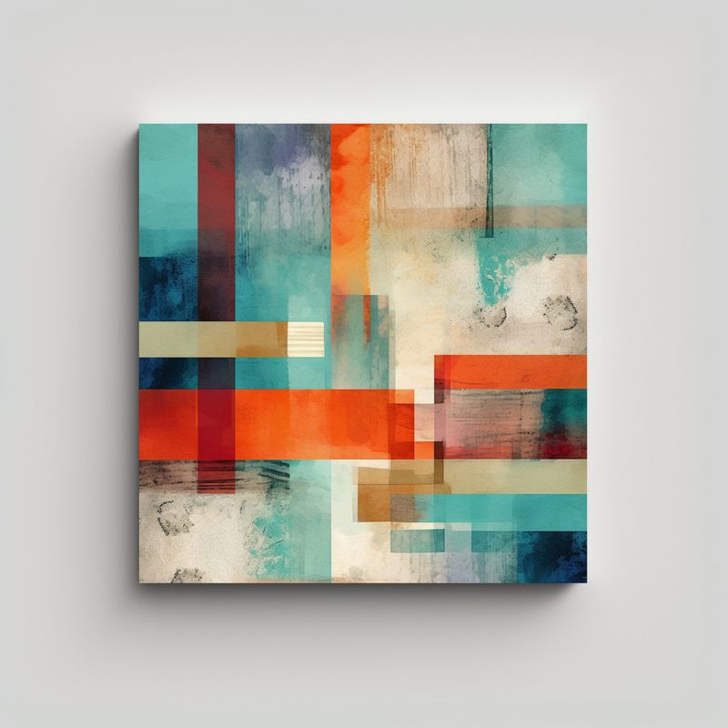 GENERICO - Pinturas De Decoración Con Estilo Abstracto Y 90x90 Cm