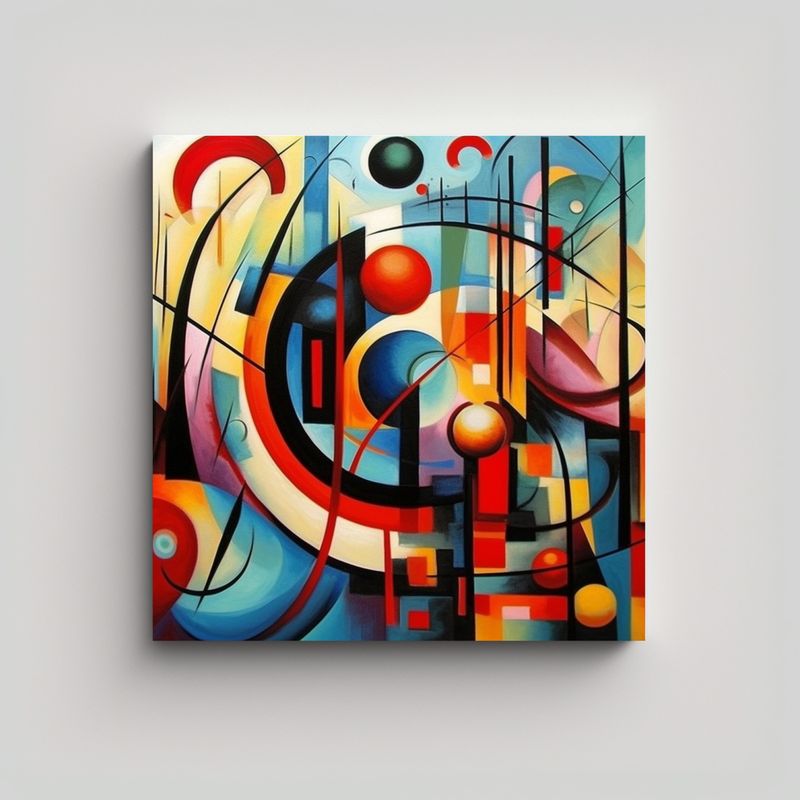 GENERICO - Pintura De Arte Abstracto Estilo Galería Para 70x70 Cm