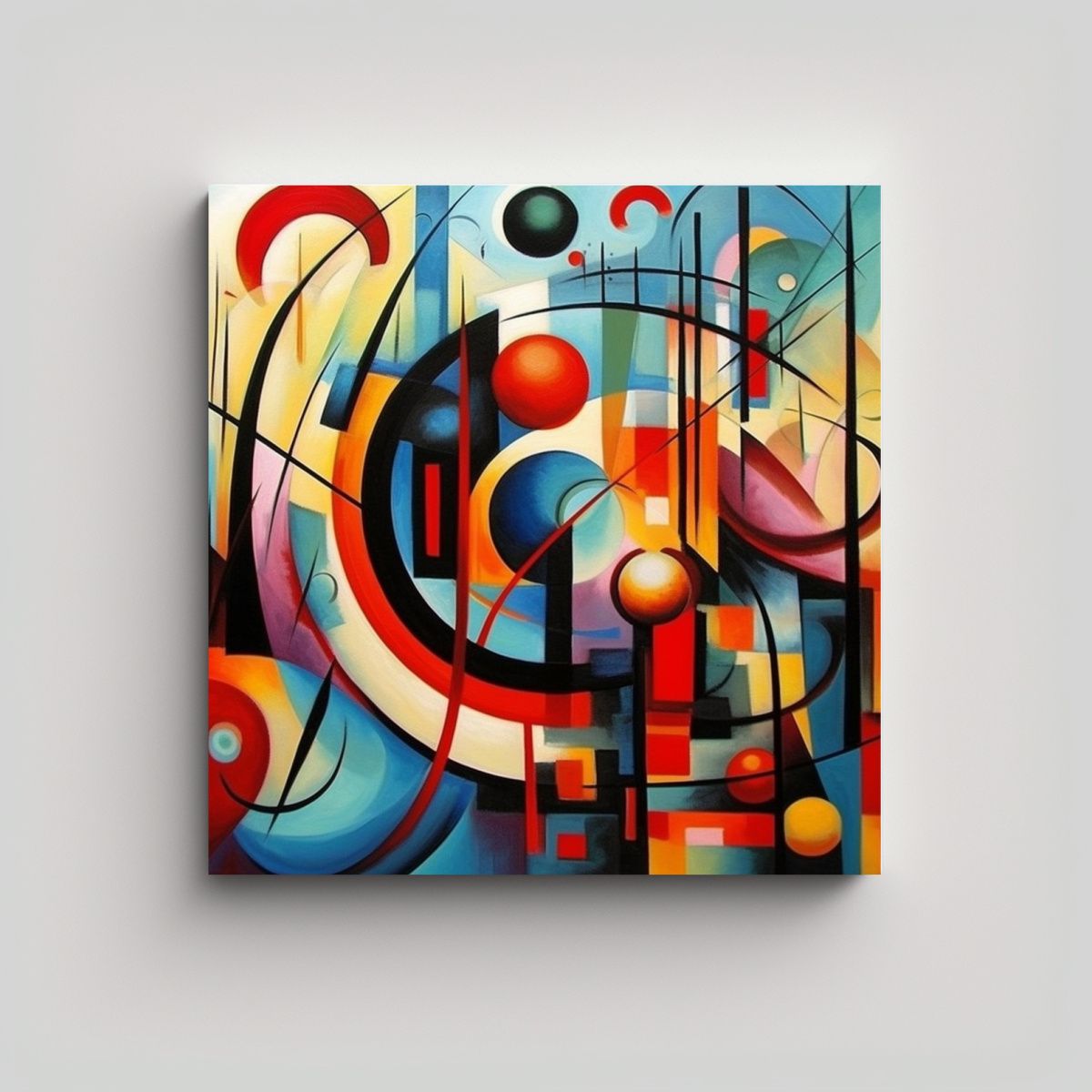 GENERICO - Pintura De Arte Abstracto Estilo Galería Para 50x50 Cm