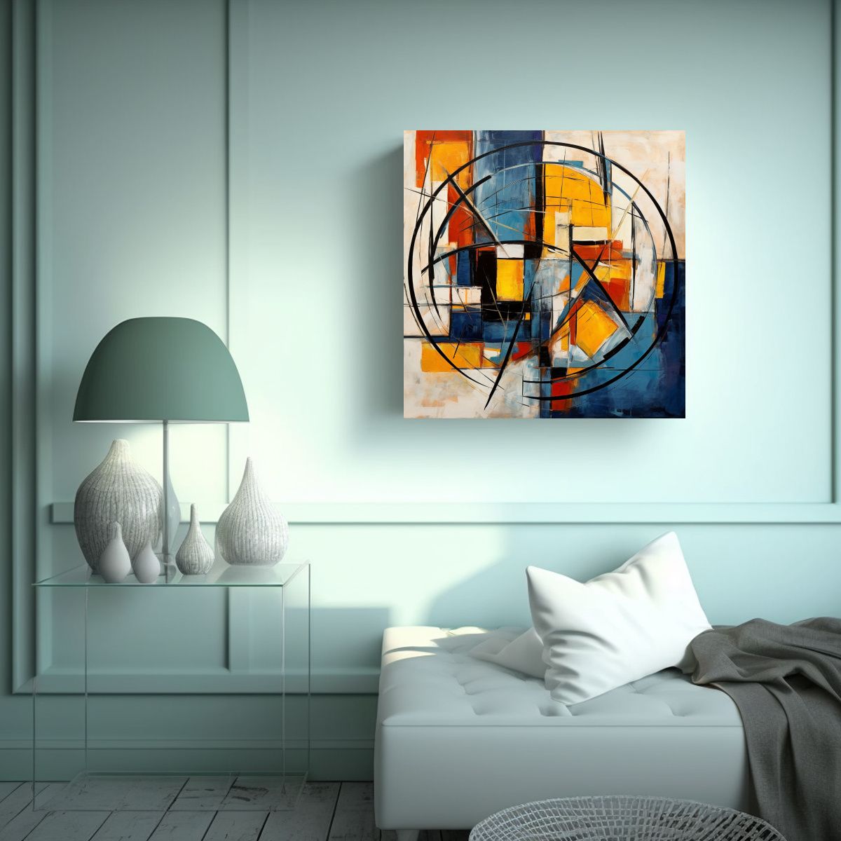 GENERICO - Cuadro Cuadro Cocina Estilo Moderno Abstracto 90x90 Cm