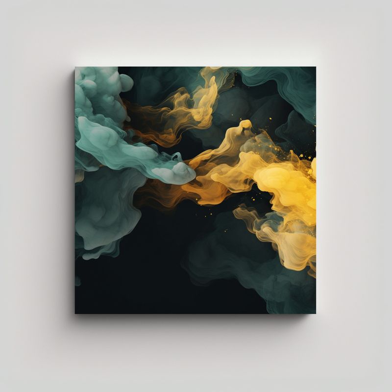 GENERICO - Lienzo Alegre Con Fondo Sofisticado 1690, Espacio 50x50 Cm