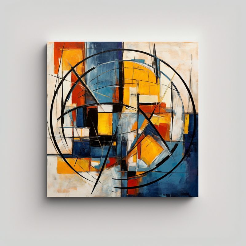 GENERICO - Cuadro Cuadro Cocina Estilo Moderno Abstracto 70x70 Cm