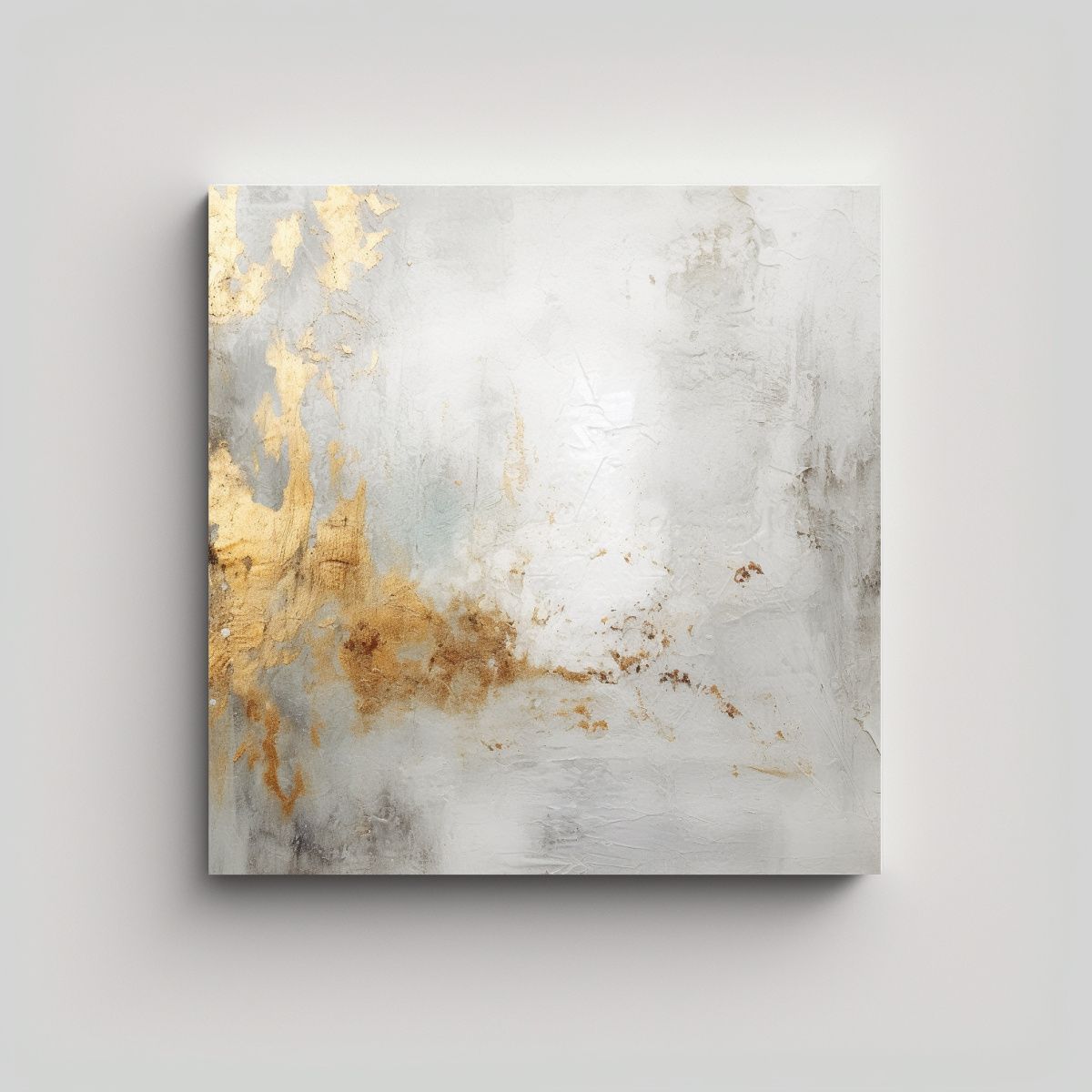 GENERICO - Pintura Estilo Galería Con Fondo Blanco Y Texto 50x50 Cm