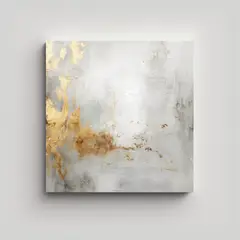 GENERICO - Pintura Estilo Galería Con Fondo Blanco Y Texto 70x70 Cm