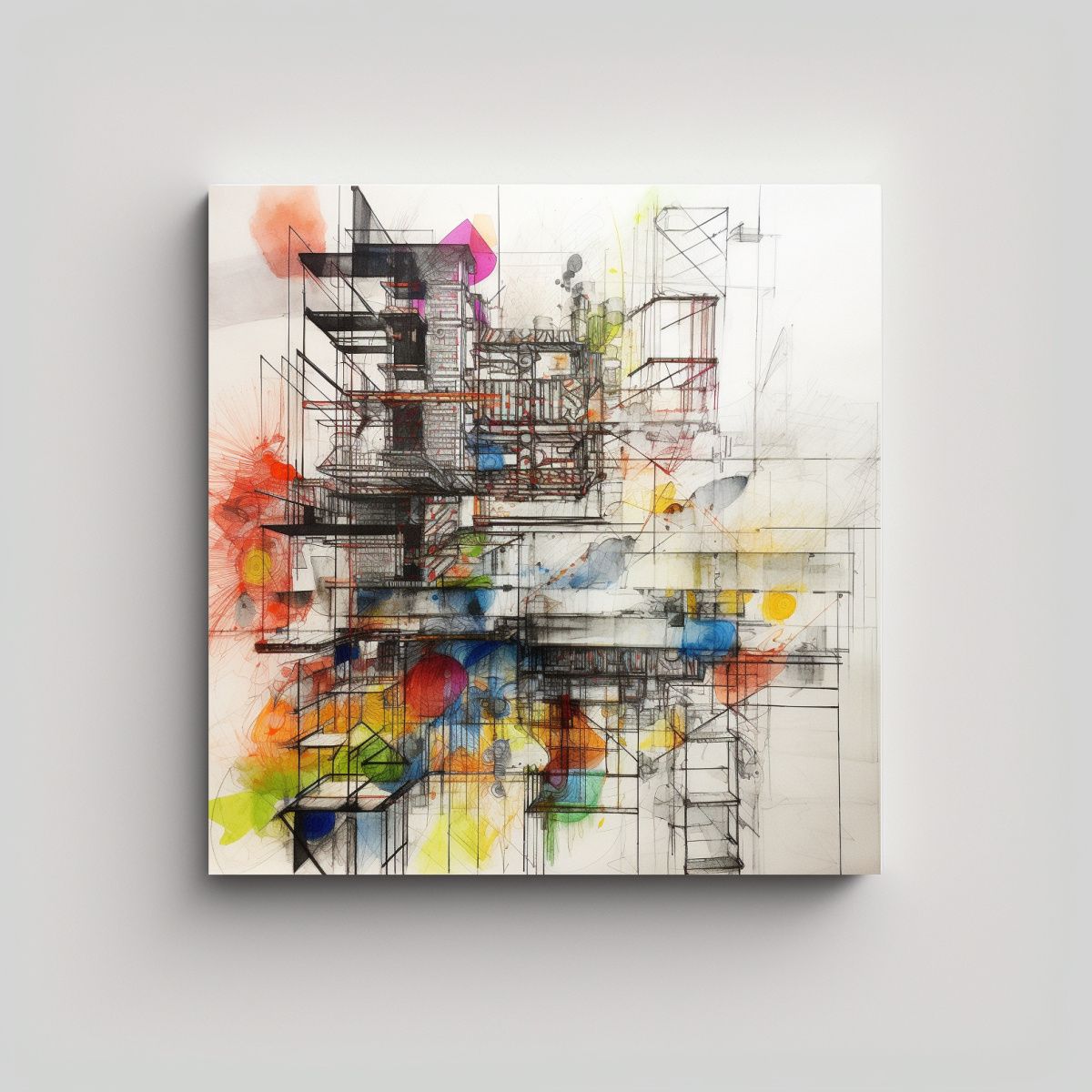 GENERICO - Pinturas Decorativas En Papel Prensado Caliente 70x70 Cm