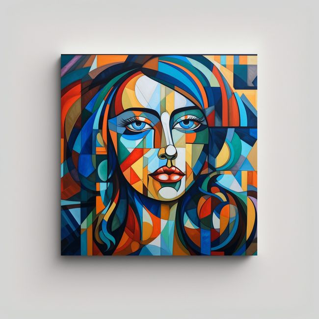 GENERICO - Cuadro Vanguardia Culturar Uechi: Mujer Pintada 70x70 Cm