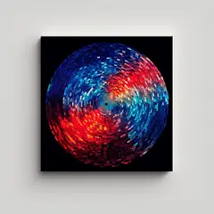 GENERICO - Cuadro Decorativo Pixel Arte Era Clásica De 70x70 Cm.
