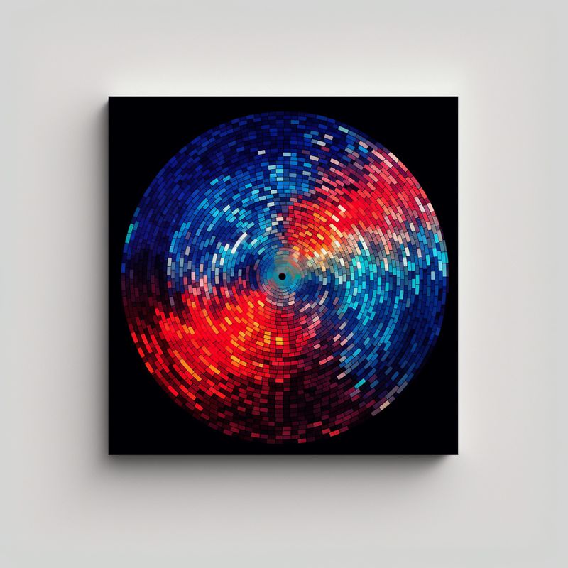 GENERICO - Cuadro Decorativo Pixel Arte Era Clásica De 60x60 Cm