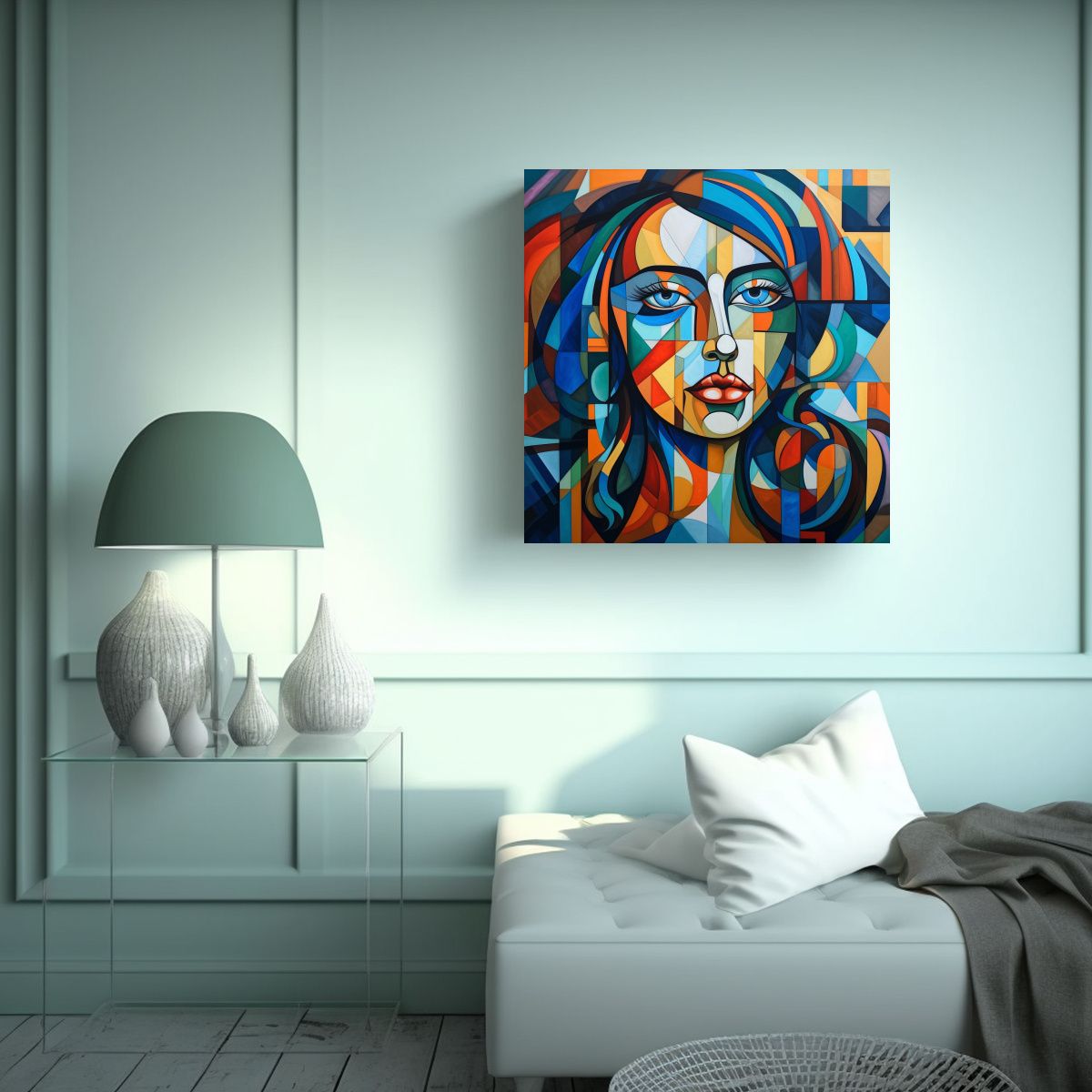 Cuadro Vanguardia Culturar Uechi: Mujer Pintada 50x50 Cm, marca GENERICO - Foto 2
