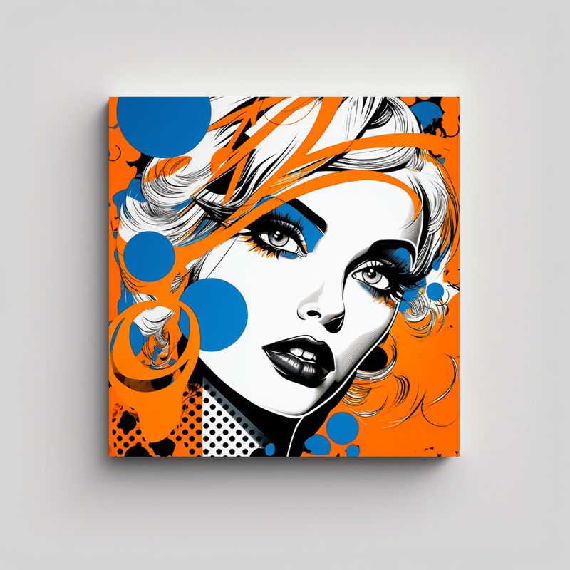 GENERICO - Cuadros De Pared Pop Art Colores Protagonistas 60x60 Cm