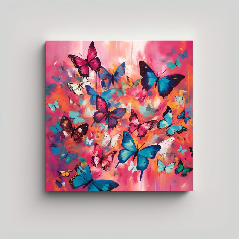 GENERICO - Cuadro De Lienzo Ilustrado Con Marco De Madera, 50x50 Cm