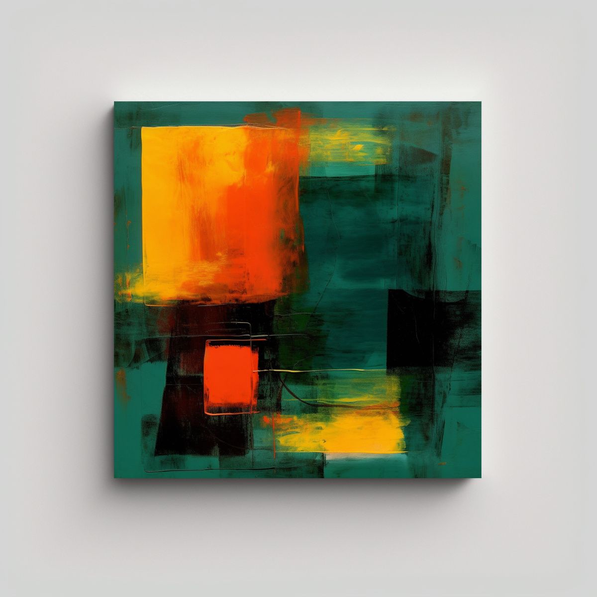 GENERICO - Pintura Decorativa Estilo Rothko Abstracto Con 50x50 Cm