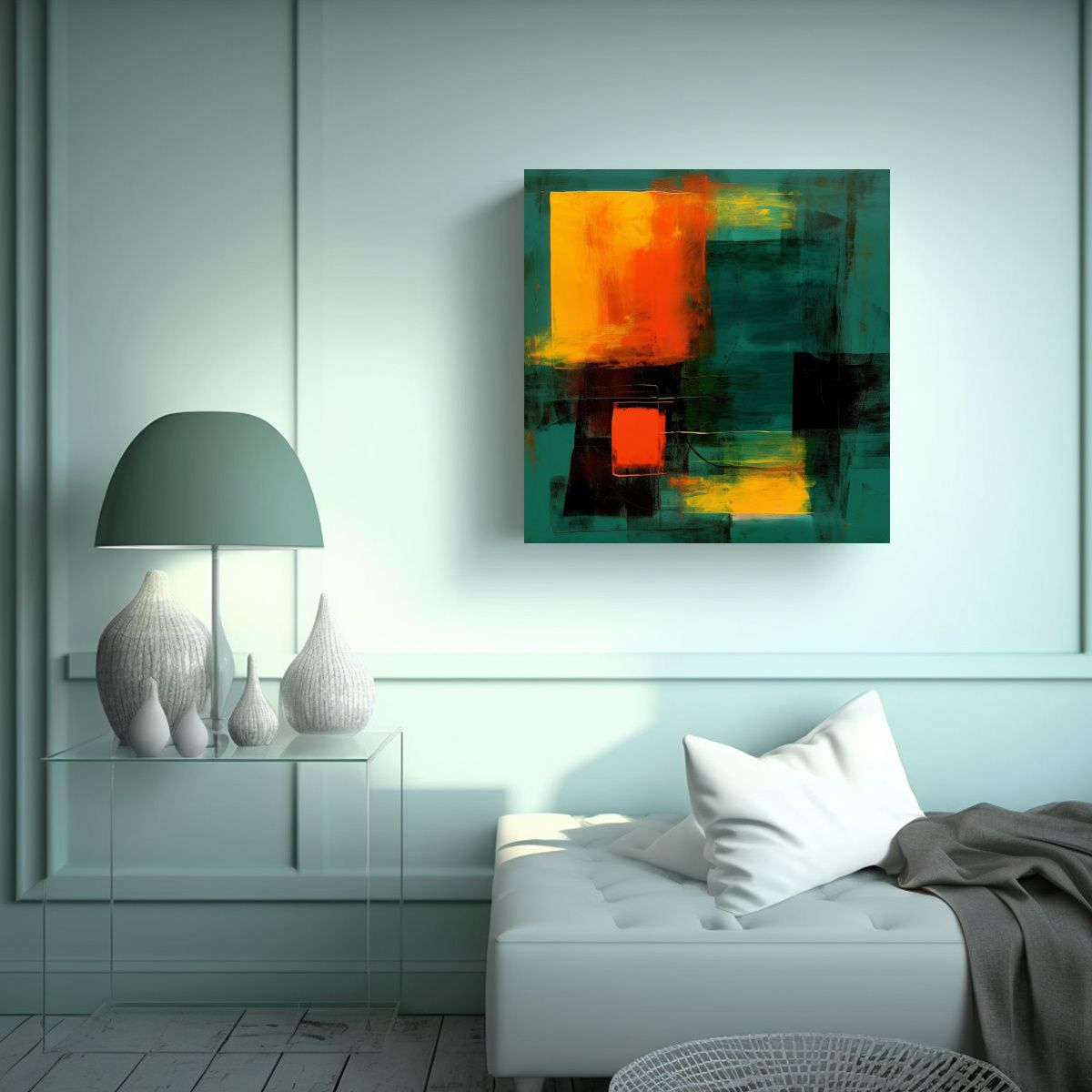 GENERICO - Pintura Decorativa Estilo Rothko Abstracto Con 50x50 Cm