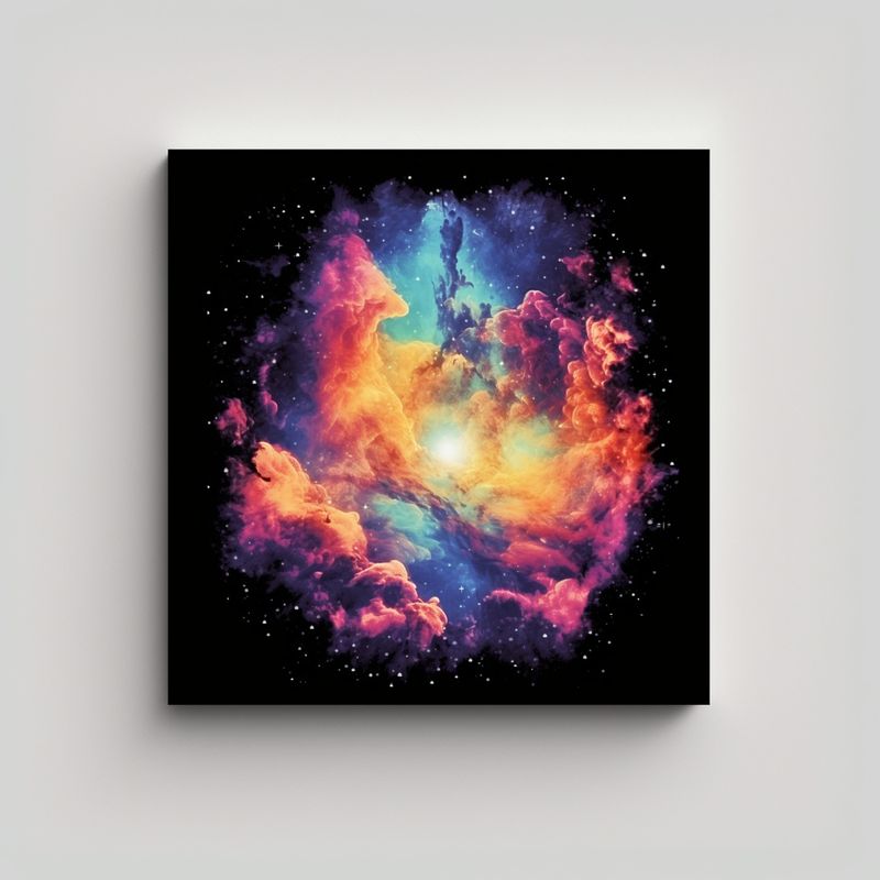 GENERICO - Pintura Decorativa De Arte Mural De Nebulosa 90x90 Cm