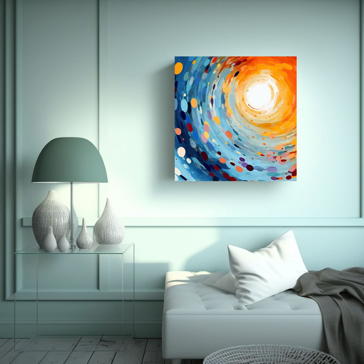 GENERICO - Pinturas Decorativas Con Trazos Aleatorios En 90x90 Cm