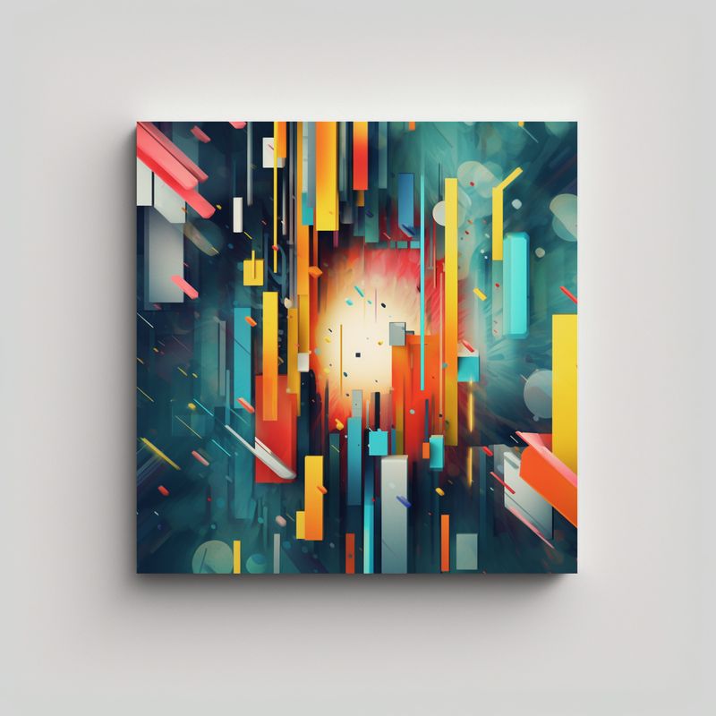 GENERICO - Pintura Decorativa Con Textura En Bastidor 50x50 Cm