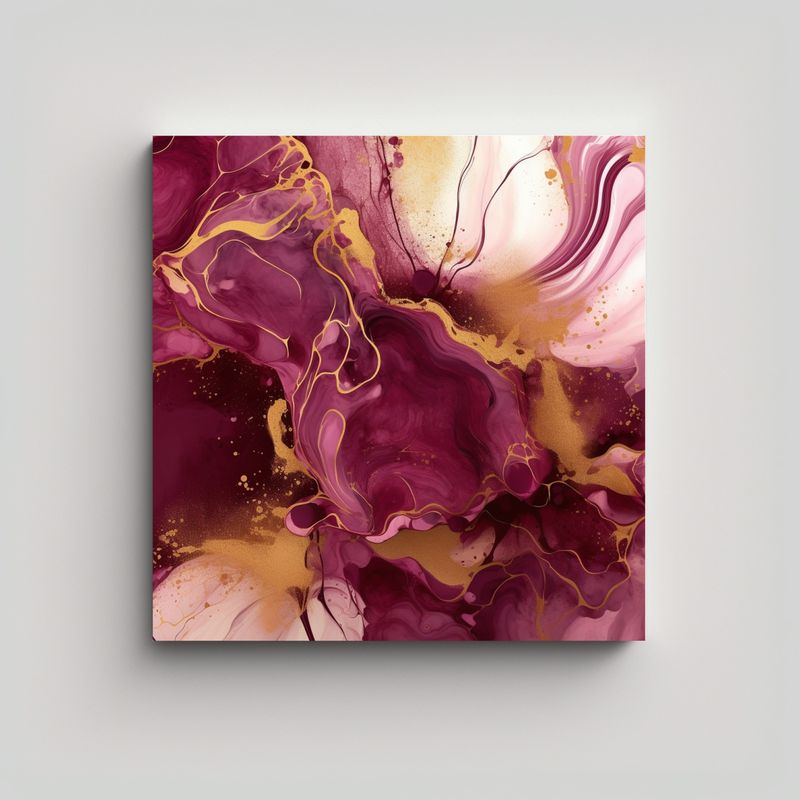 GENERICO - Pintura Decorativa En Armonía De Colores 80x80 Cm
