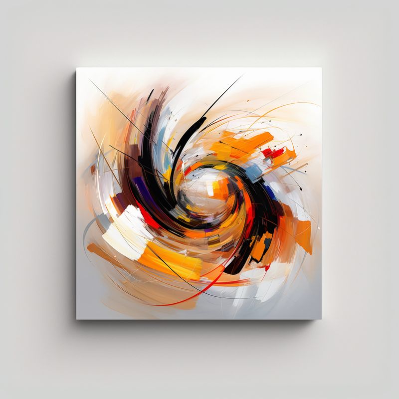GENERICO - Pintura Abstracta Brillante Para Decoración De 50x50 Cm