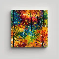 GENERICO - Cuadro Impreso Nature Minature Exclusivo De 50x50 Cm