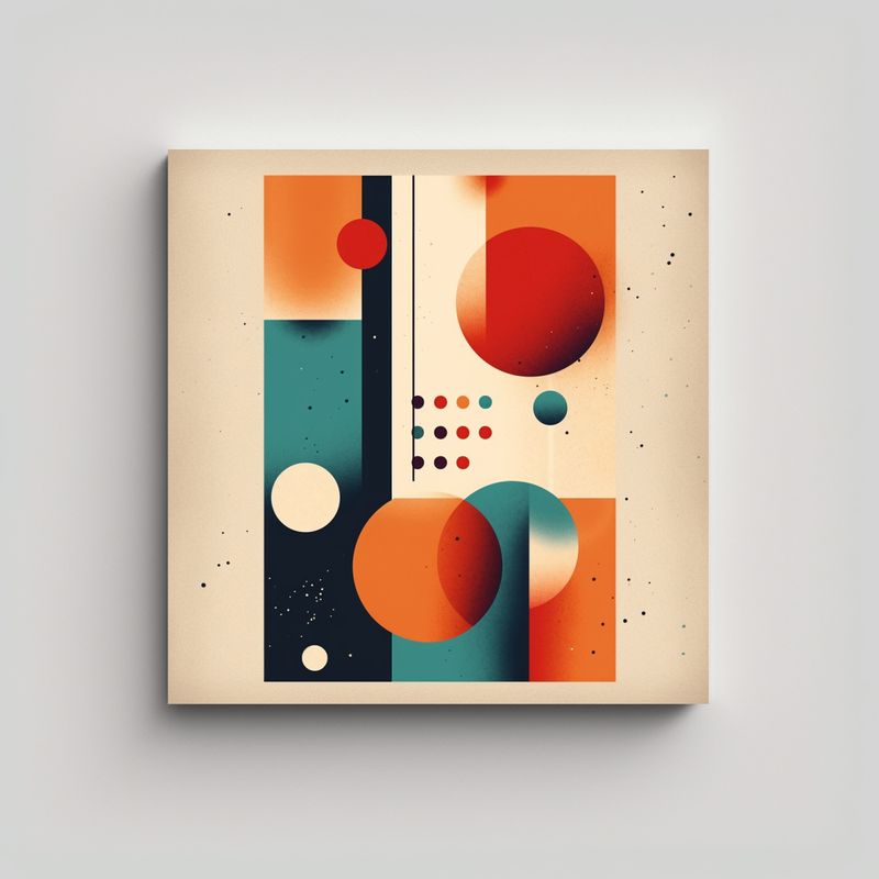 GENERICO - Cuadro Acuarela Simplicidad Diseño Abstracto 60x60 Cm
