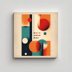 GENERICO - Cuadro Acuarela Simplicidad Diseño Abstracto 50x50 Cm