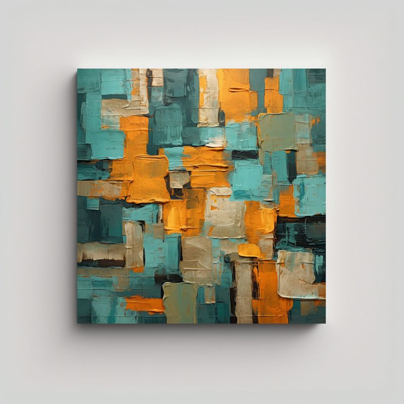 GENERICO - Pintura Bastidor Alta Calidad Adorno Castro En 80x80 Cm