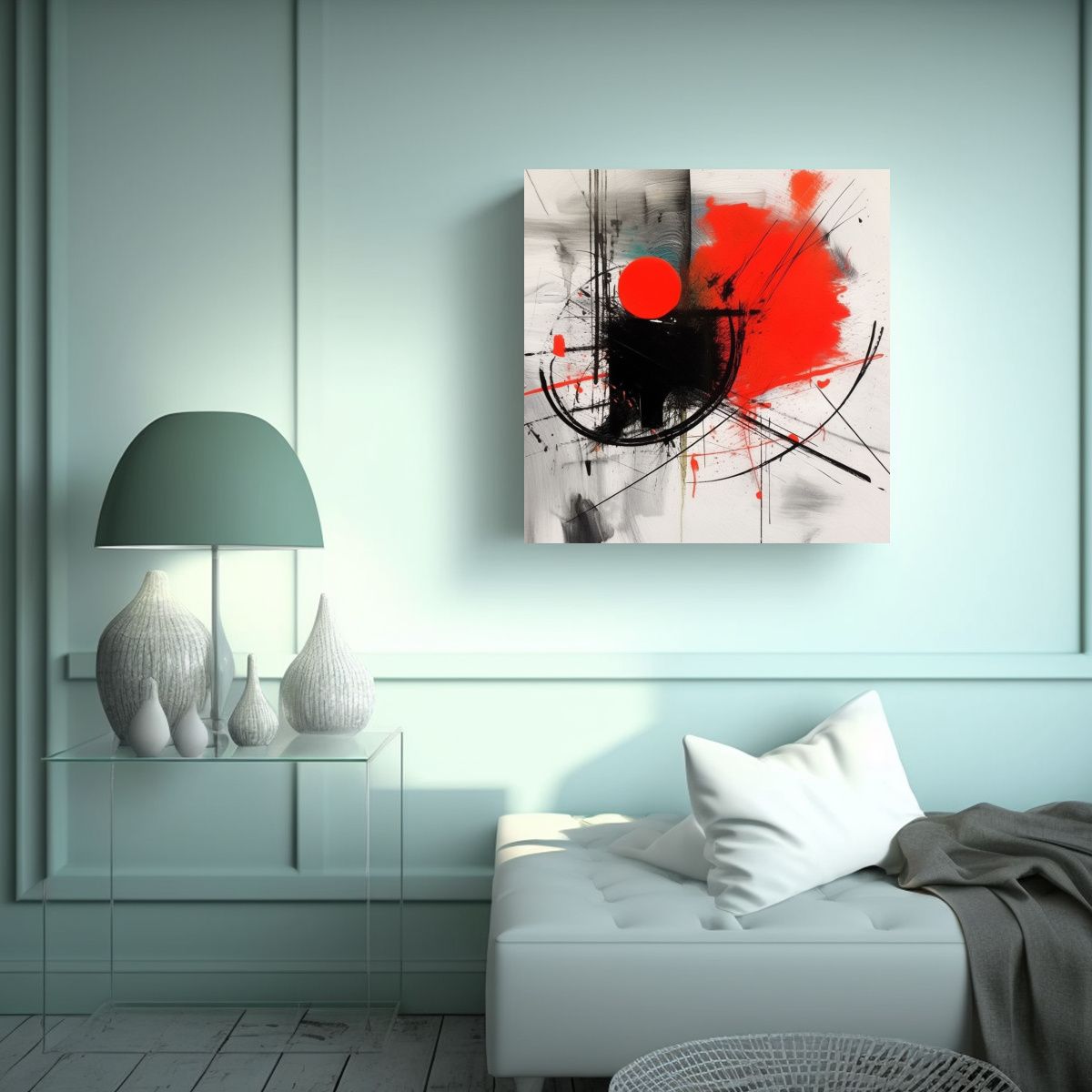 GENERICO - Pintura Decorativa De Lienzo Vintage Con Dibujo 50x50 Cm