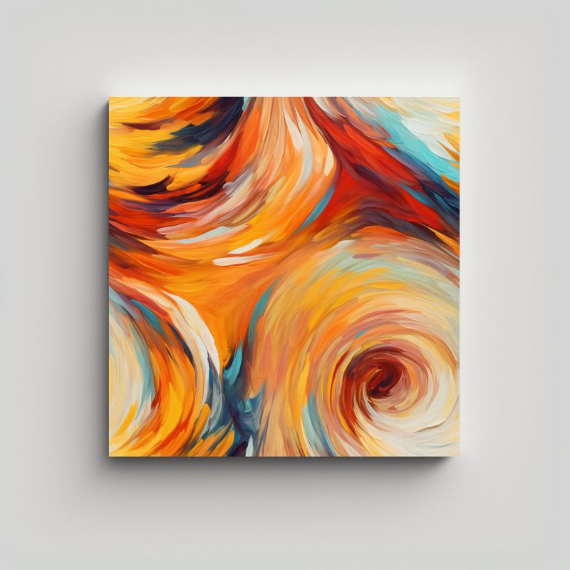 GENERICO - Pintura Decorativa Estilo Abstracto Con Colores 90x90 Cm