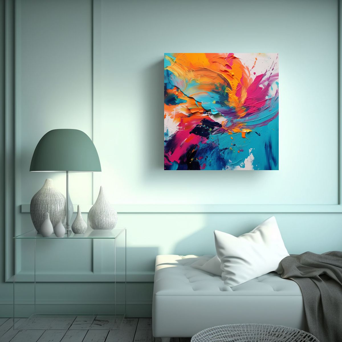 GENERICO - Arte Abstracto Duradero: Pintura Acrílica 60x60 Cm