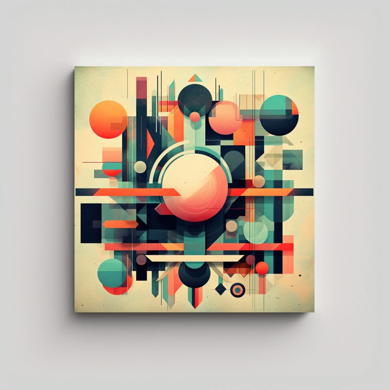 GENERICO - Pinturas Decorativas De Arte Geométrico 70x70 Cm