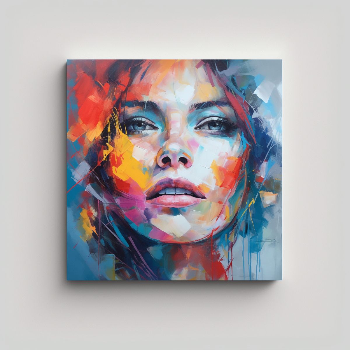 GENERICO - Cuadro Moderno De Mujer Con Expresión Artística 70x70 Cm