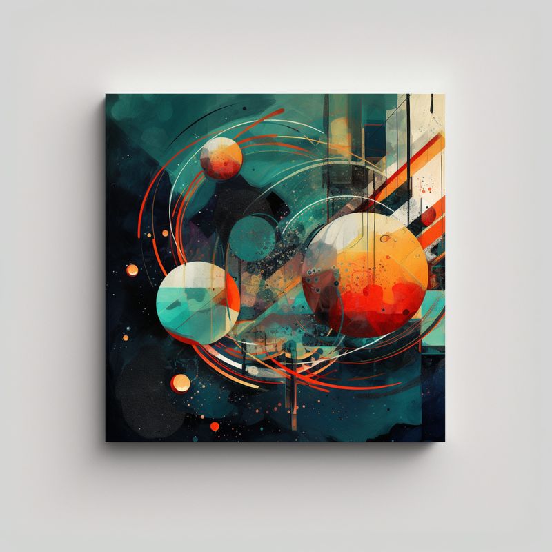 GENERICO - Cuadro Abstracto Majestuosas Obras De Arte Para 80x80 Cm
