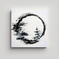 GENERICO - Pintura Decorativa Moderna De The Zen Circle: 80x80 Cm.